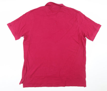 Pierre Cardin Men’s Red 3XL Regular Fit Cotton Polo Shirt