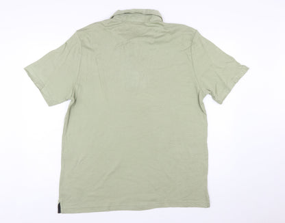 Joseph Abboud Men's Green Cotton Short Sleeve Polo Shirt Size L