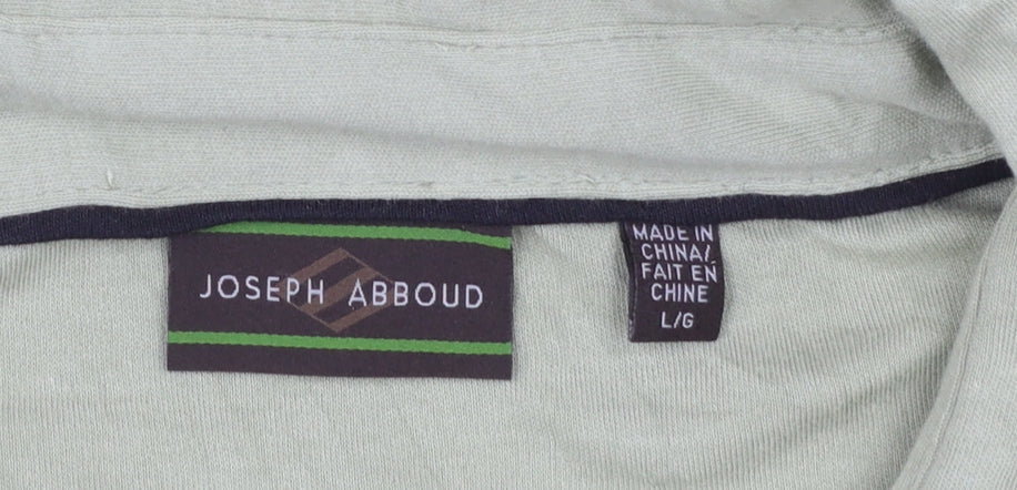 Joseph Abboud Men's Green Cotton Short Sleeve Polo Shirt Size L