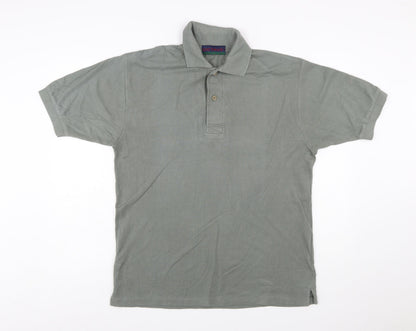 Octave Men’s Grey Cotton Polo Shirt XL Short Sleeve Classic Fit