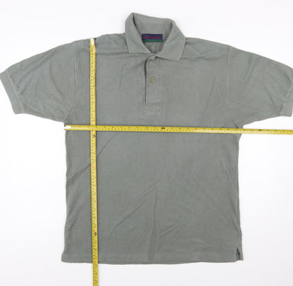 Octave Men’s Grey Cotton Polo Shirt XL Short Sleeve Classic Fit