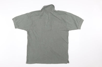 Octave Men’s Grey Cotton Polo Shirt XL Short Sleeve Classic Fit