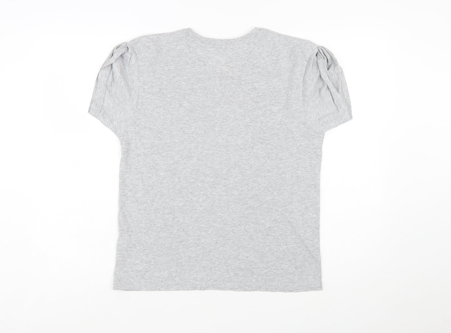 Topshop Women’s Grey Dinosaur Print Short Sleeve T-Shirt Size L