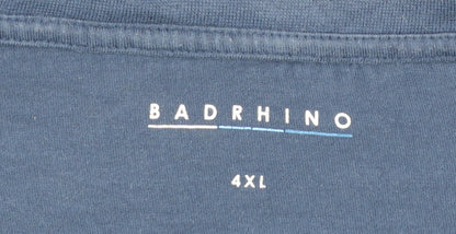 BadRhino Men's Blue Back to the Future Graphic Print 4XL T-Shirt
