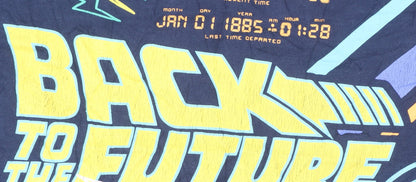 BadRhino Men's Blue Back to the Future Graphic Print 4XL T-Shirt