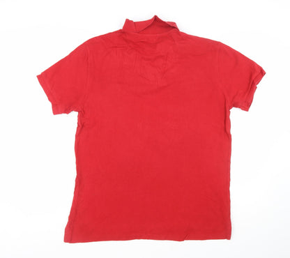 Ralph Lauren Men's Red Slim Fit Cotton Polo Shirt Size L