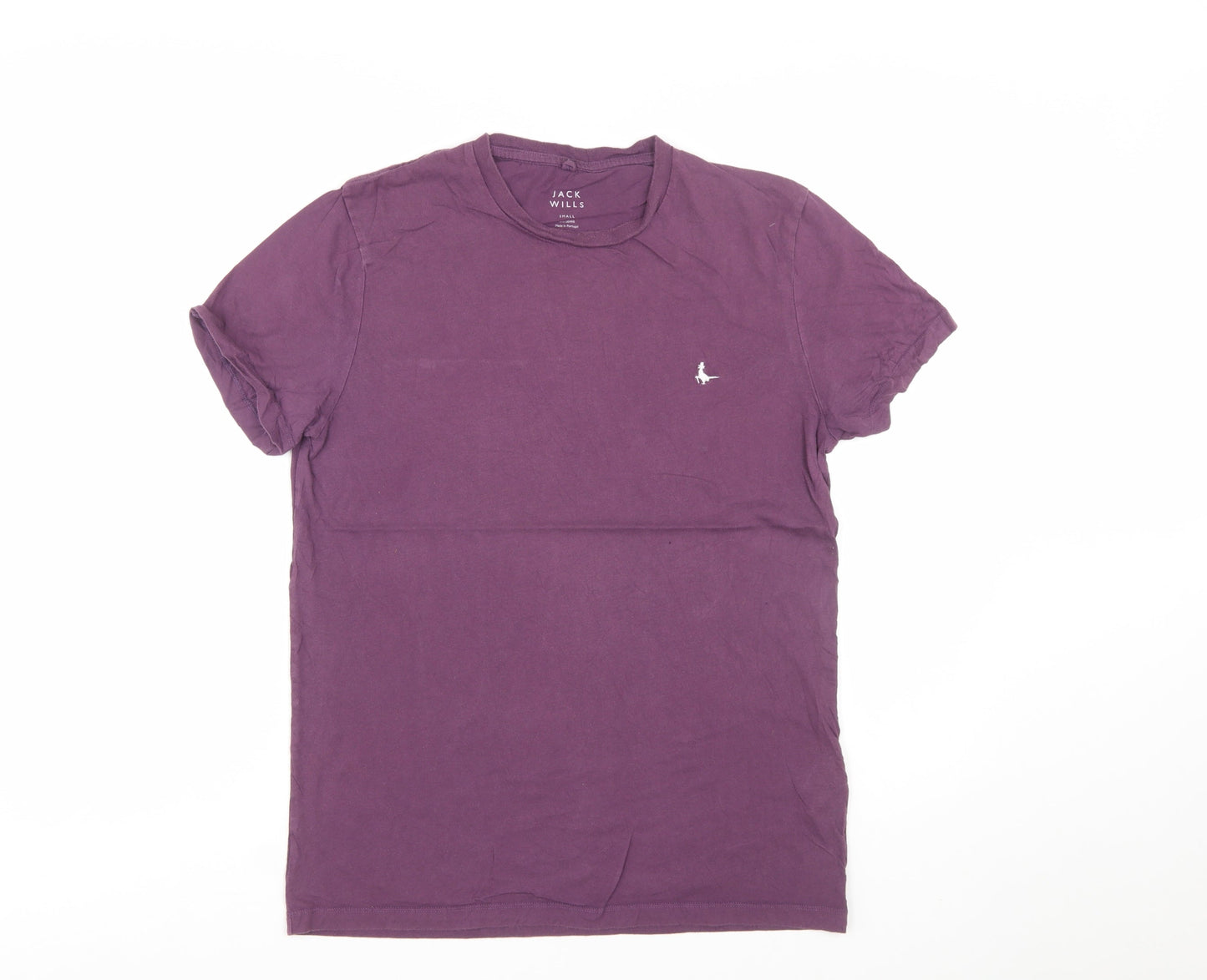 Jack Wills Men's Purple Cotton Crew Neck Short Sleeve T-Shirt Size S