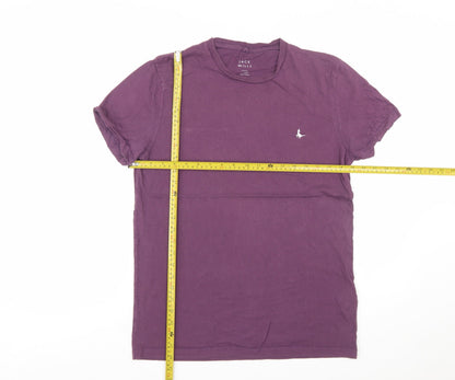 Jack Wills Men's Purple Cotton Crew Neck Short Sleeve T-Shirt Size S