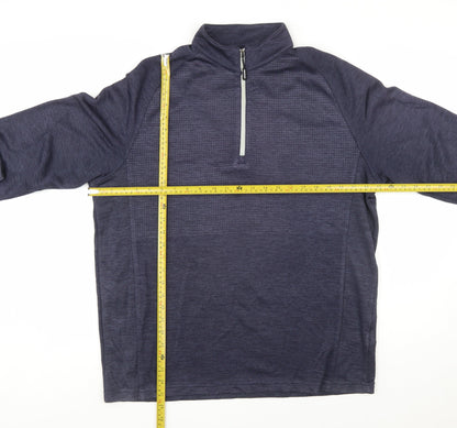 Pebble Beach Men’s Blue 1/4 Zip Performance Sweatshirt Size L