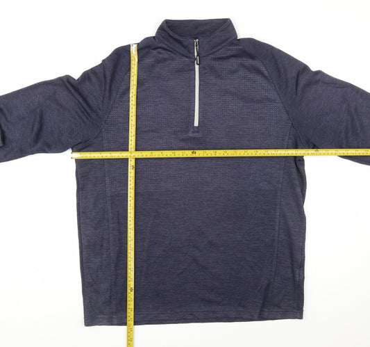 Pebble Beach Men’s Blue 1/4 Zip Performance Sweatshirt Size L