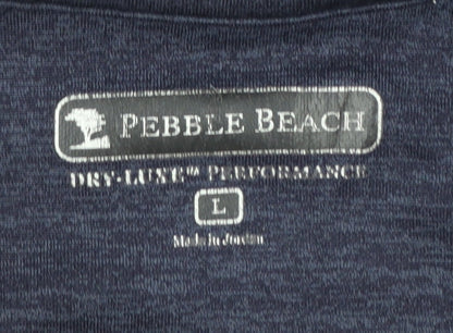 Pebble Beach Men’s Blue 1/4 Zip Performance Sweatshirt Size L