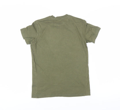 Jack & Jones Boys Green Logo Cotton Regular Fit T-Shirt 12 Years