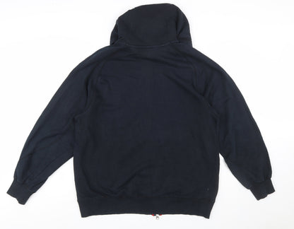 Jordan Men's Black Full Zip Hoodie L Red Jumpman Logo