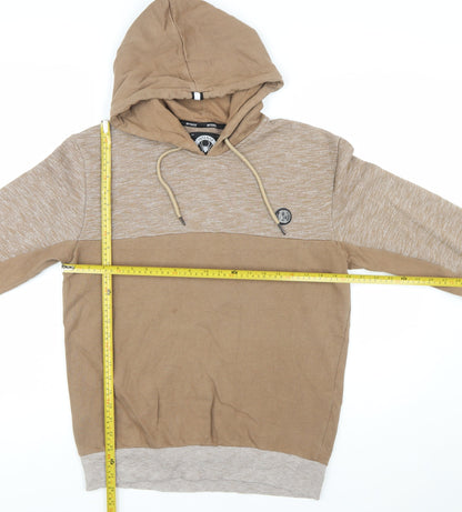 Intense Mens Beige Pullover Hoodie Size L Regular Fit Cotton Blend