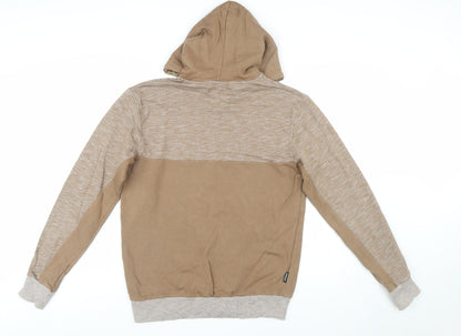 Intense Mens Beige Pullover Hoodie Size L Regular Fit Cotton Blend