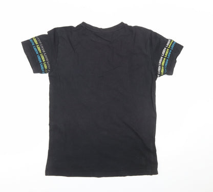 Leeds United Men's Black Graphic Print Cotton T-Shirt Size S