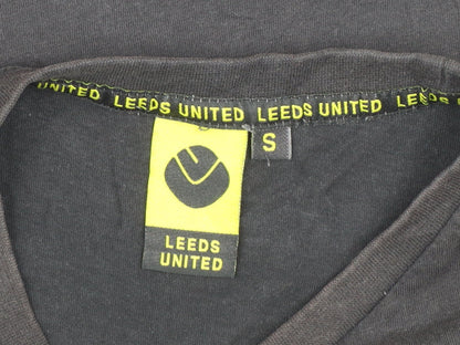 Leeds United Men's Black Graphic Print Cotton T-Shirt Size S