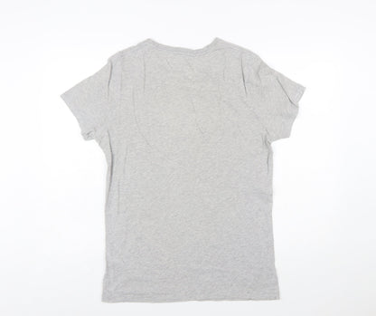 Diesel Men’s Grey 1978 Graphic Cotton T-Shirt Size L Regular Fit