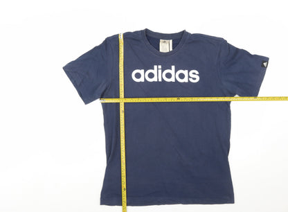 Adidas Men’s Blue Climalite Logo Crew Neck T-Shirt Size M