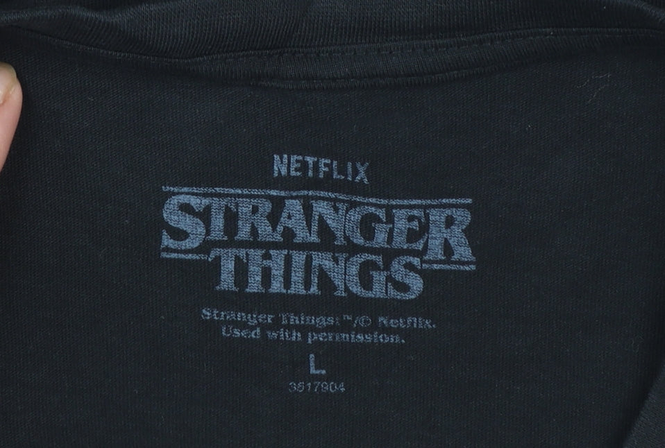Primark Stranger Things Vecna Black Cotton T-Shirt Men L