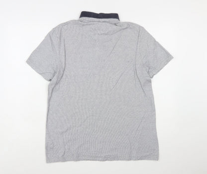 Burton Menswear London Grey Button-Down Collar Polo Shirt L