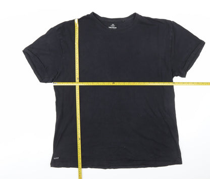 Threadbare Men's Black XL Cotton Crew Neck Short Sleeve T-Shirt