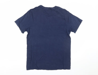 Levi's Men's Blue Cotton Crew Neck Regular Fit T-Shirt M