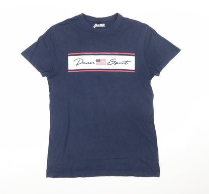 Penn Sport Men's Blue Graphic Crew Neck T-Shirt Size M