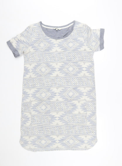 Next Women Grey Aztec Knit T-Shirt Dress Size 12