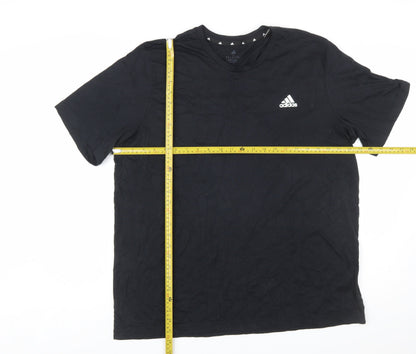 Adidas Men's Black XL Crew Neck Short Sleeve Aeroready T-Shirt