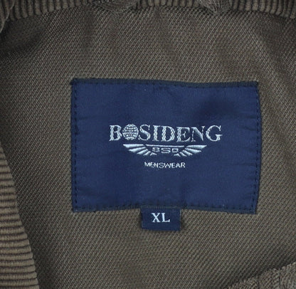 Bosideng Men's Brown XL Polyester Lined Full Zip Casual Jacket