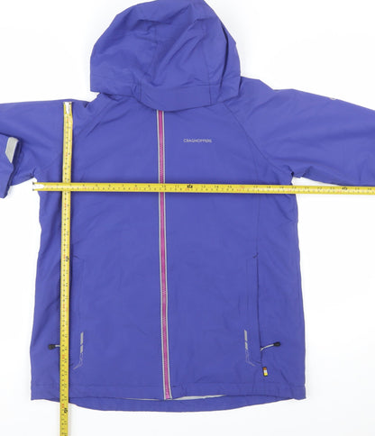 Craghoppers Women Purple Waterproof Hooded Rain Coat UK 12