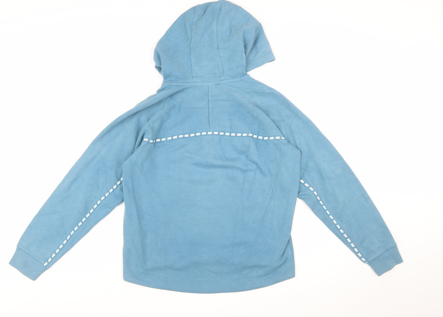 Nike Women's Blue 1/4 Zip Hoodie XS - Cotton Blend Activewear