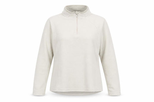 Quechua Women Beige Fleece 1/4 Zip Pullover Sweatshirt Size 14