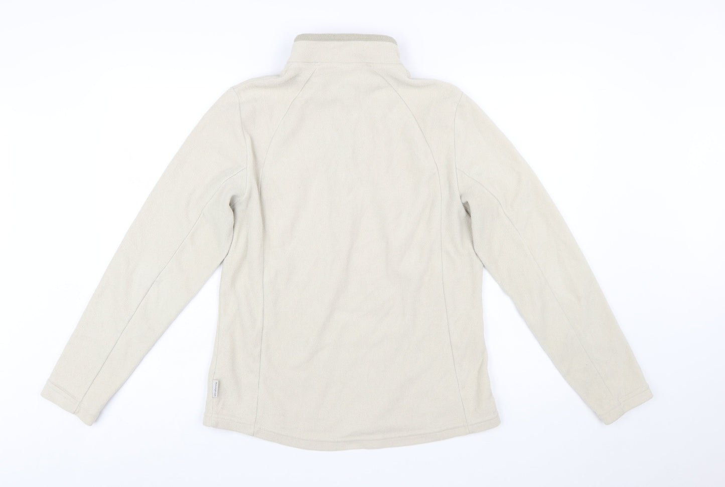 Quechua Women Beige Fleece 1/4 Zip Pullover Sweatshirt Size 14
