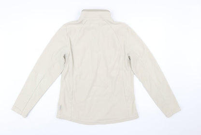 Quechua Women Beige Fleece 1/4 Zip Pullover Sweatshirt Size 14