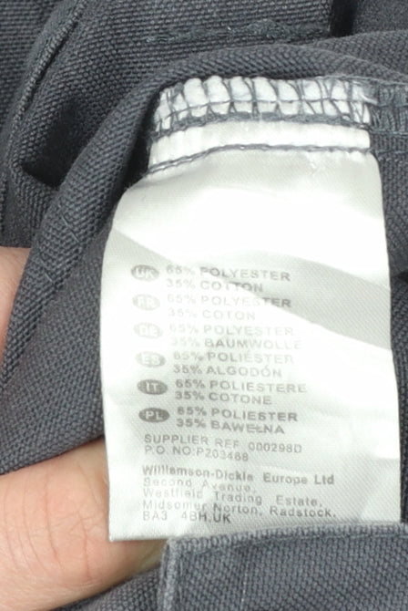 Dickies Men's Grey 34R Cargo Work Trousers Polyester Cotton