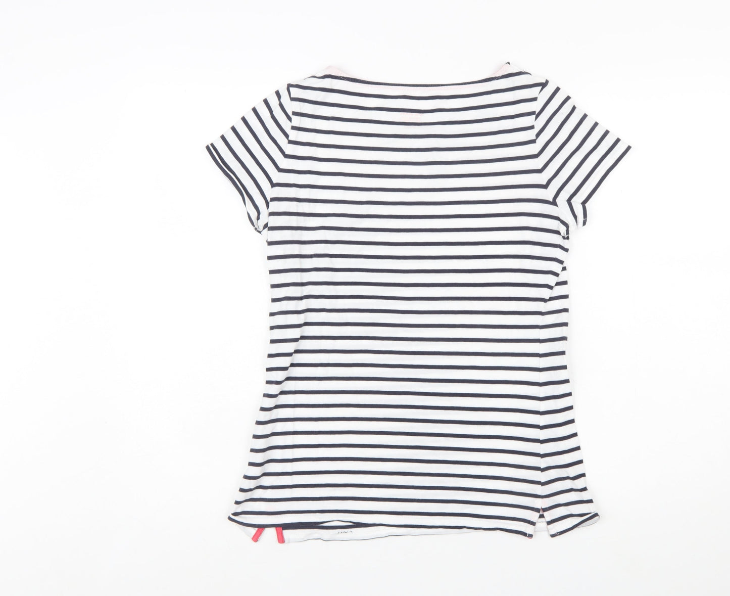 Boden Women Blue White Striped Cotton T-Shirt UK 10
