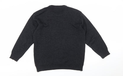 Winterbeck by Peter Gribby Mens Black Geometric Wool Blend Pullover XL