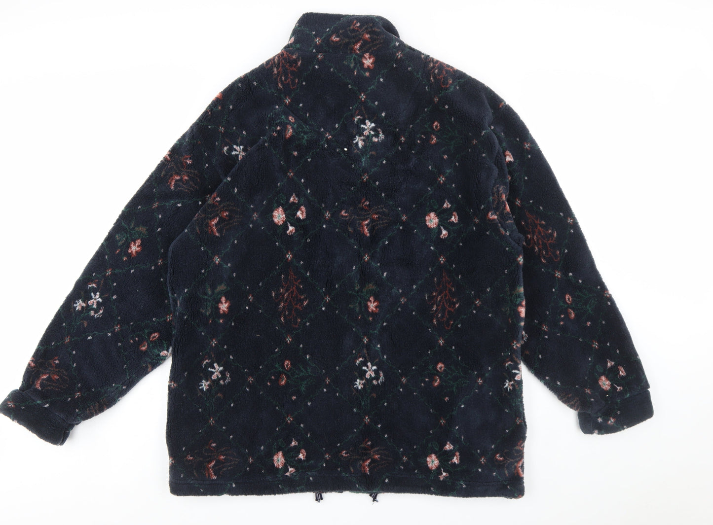 Radish Countrywear Women's Blue Floral Fleece Jacket XL