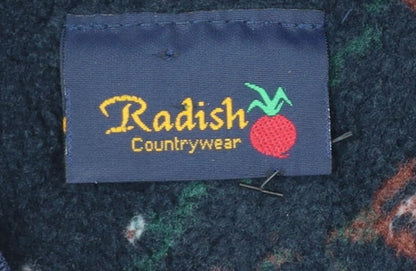 Radish Countrywear Women's Blue Floral Fleece Jacket XL
