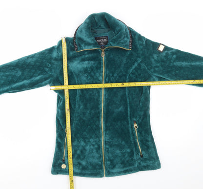 Regatta Women's Green Fleece Zip Jacket Size 12 Outdoor Style