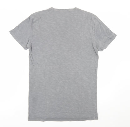 Gap Men's Grey V-Neck Lightweight Cotton T-Shirt Size S