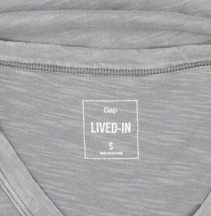 Gap Men's Grey V-Neck Lightweight Cotton T-Shirt Size S