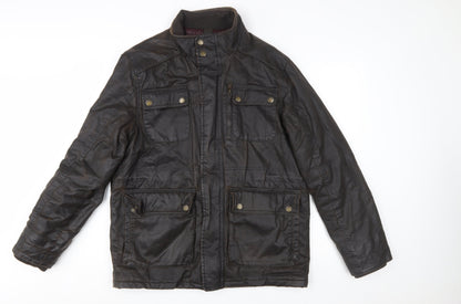 BHS Men’s Brown Waxed Cotton Field Jacket Medium 38in Regular Fit
