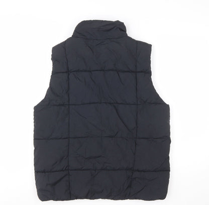 Zara Boys Black 13-14 Years Puffer Waistcoat Quilted Nylon Gilet