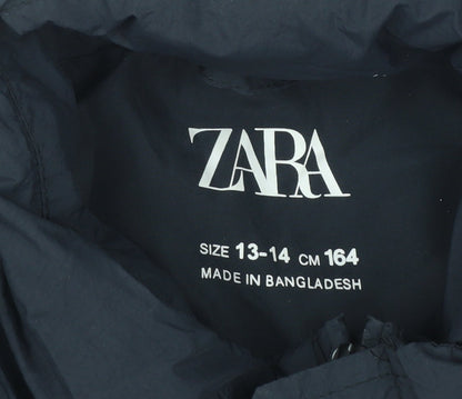 Zara Boys Black 13-14 Years Puffer Waistcoat Quilted Nylon Gilet