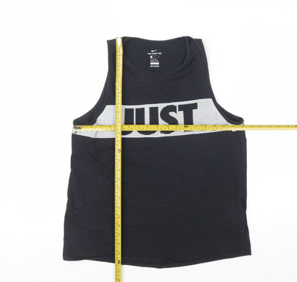 Nike Men's Black Dri-Fit Tank Top M Graphic Sports Vest