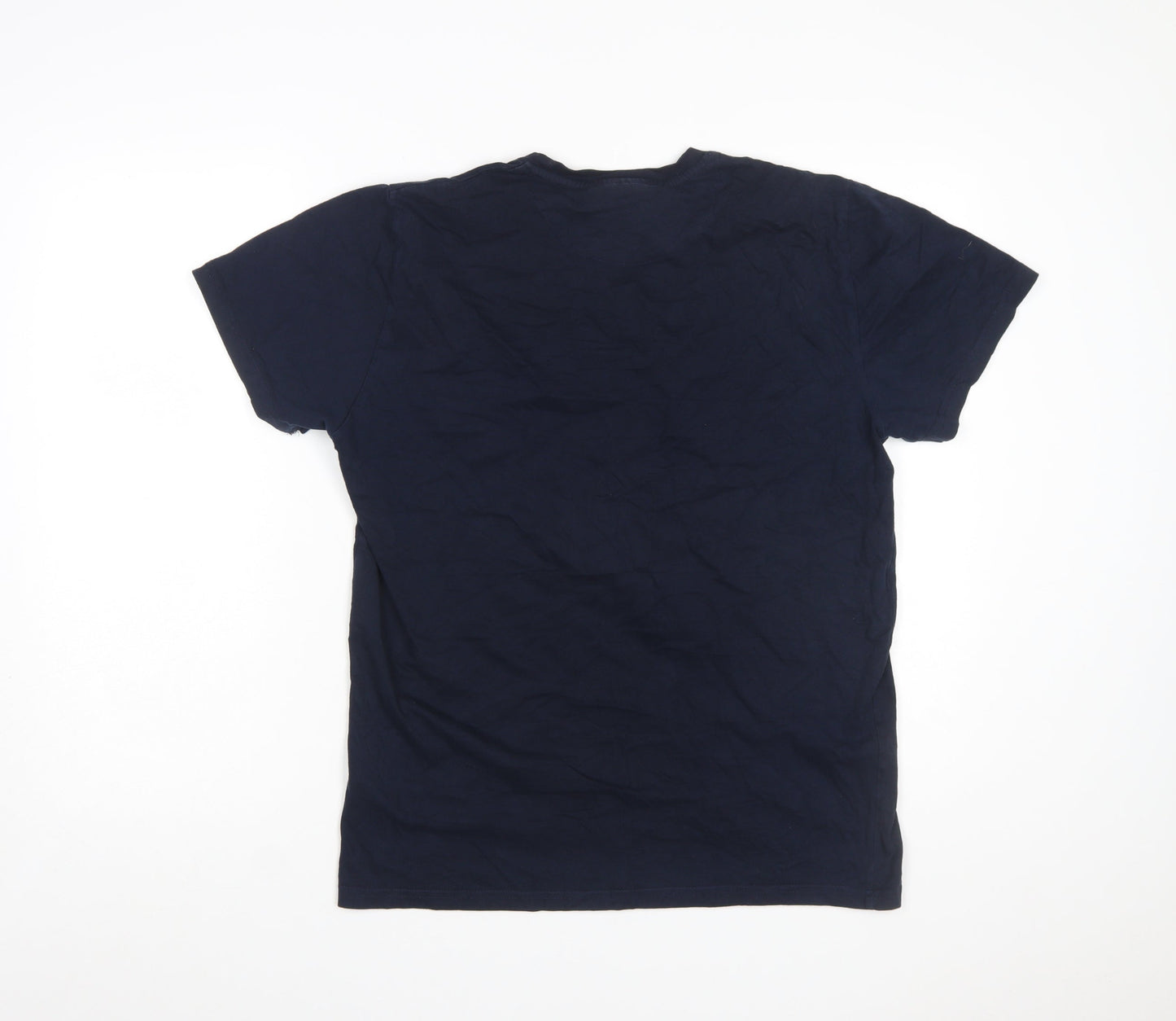 Pierre Cardin Men's Blue Cotton Crew Neck Short Sleeve T-Shirt L