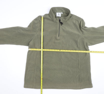 TOG24 Men’s Green Fleece 1/4 Zip Pullover Sweatshirt XL